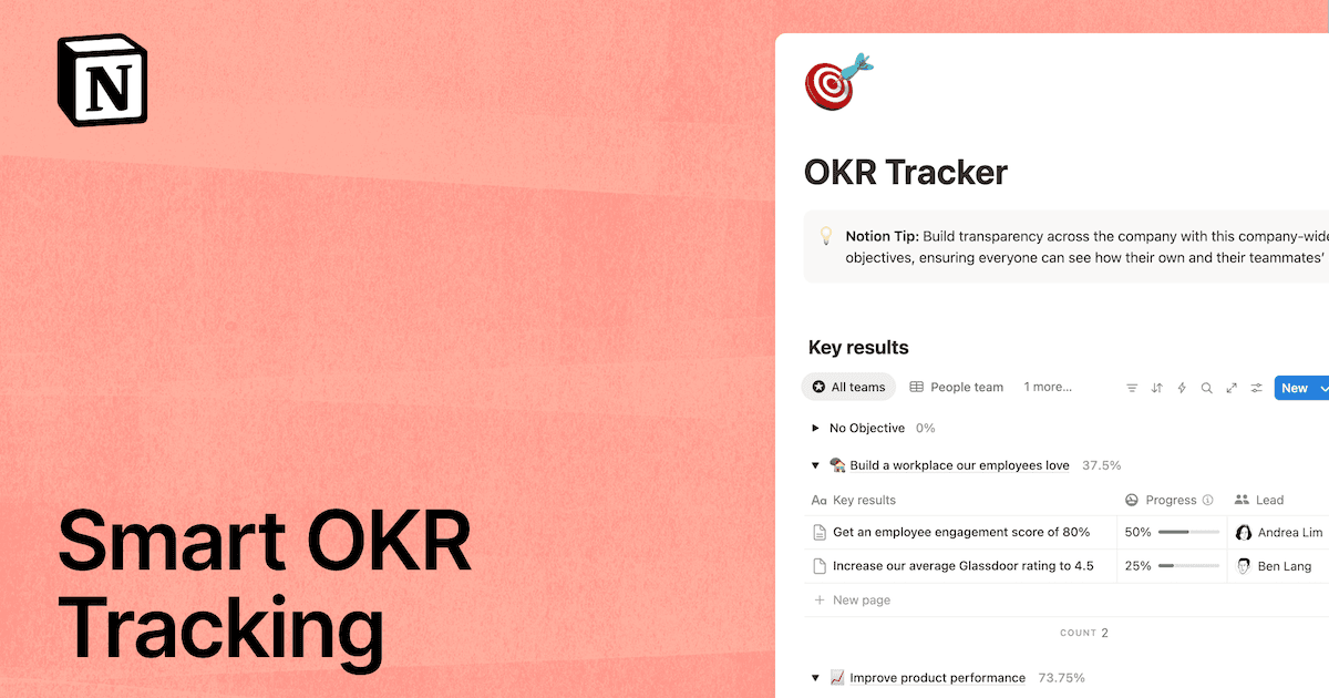 Stop Chasing Updates: Build Smart OKR Tracking in Notion