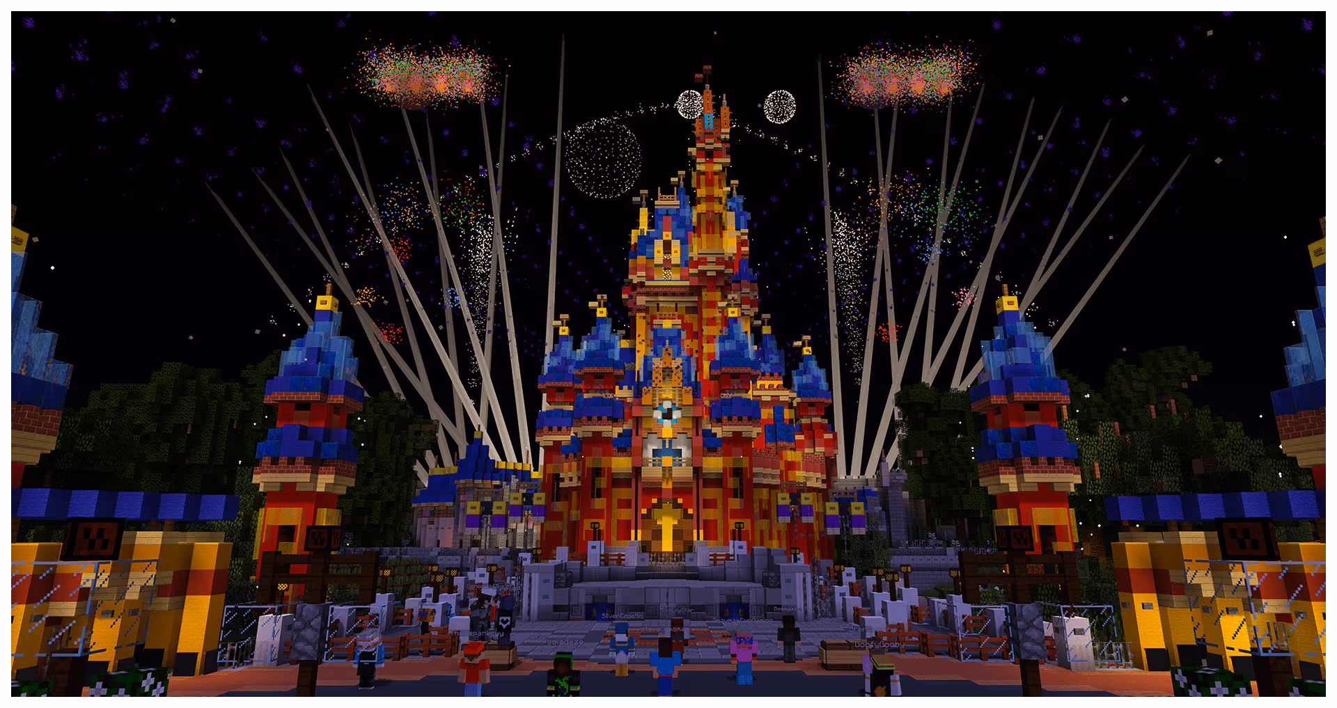Minecraft Disneyland. Image from MC Parks.
