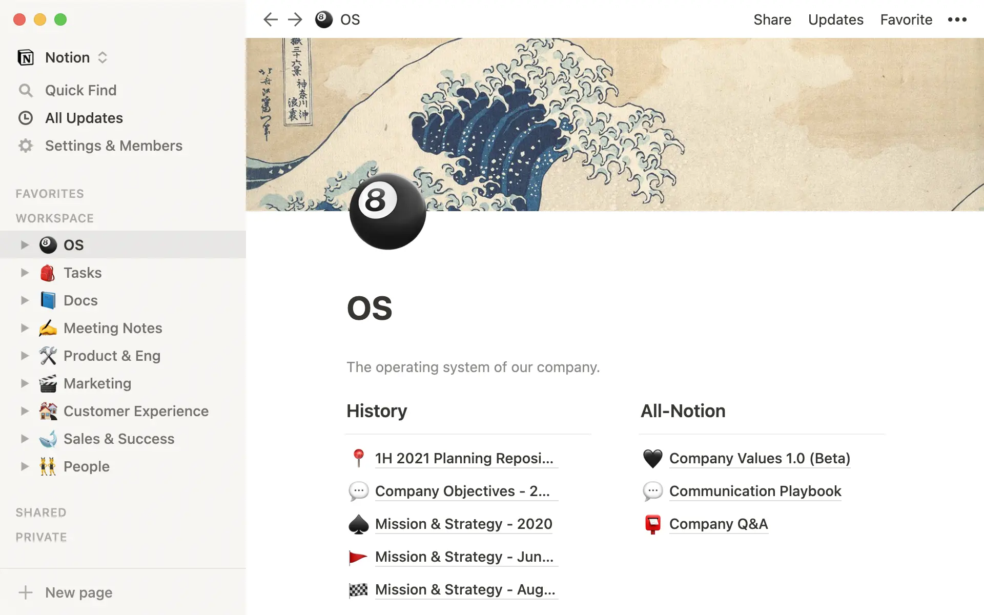 A snapshot of our operating system.