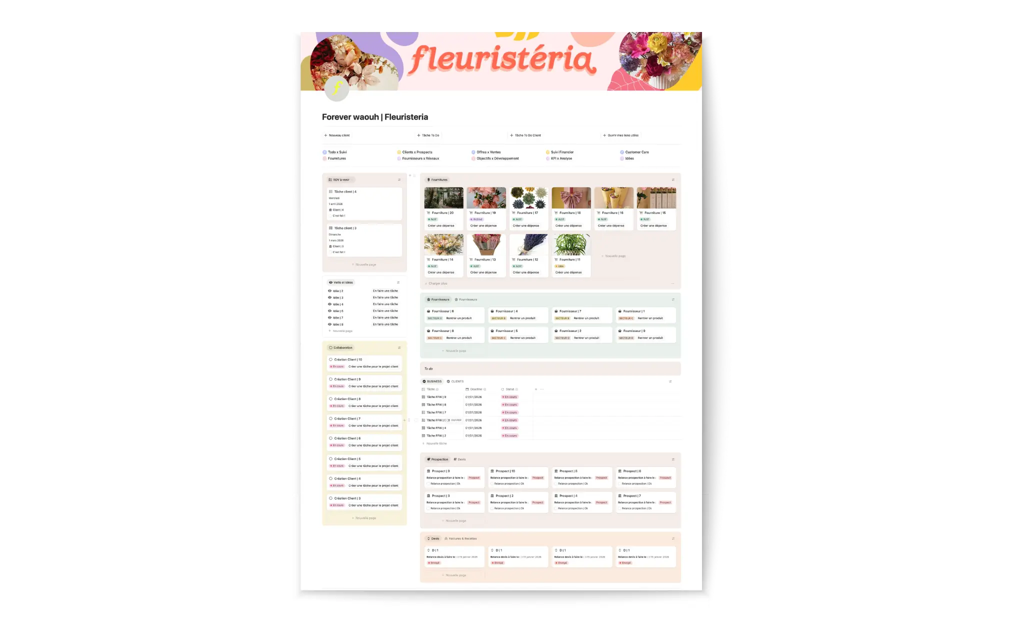 Gestion Commerce | Vente en ligne de composition florales